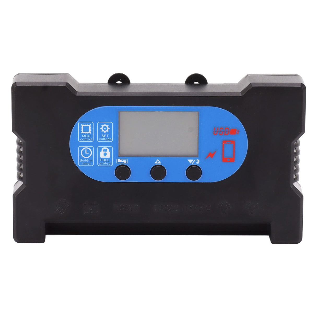 Solar Control Dual USB Type C DC Fast Charging Solar Charge Discharge Controller Solar Panel Controller 200A