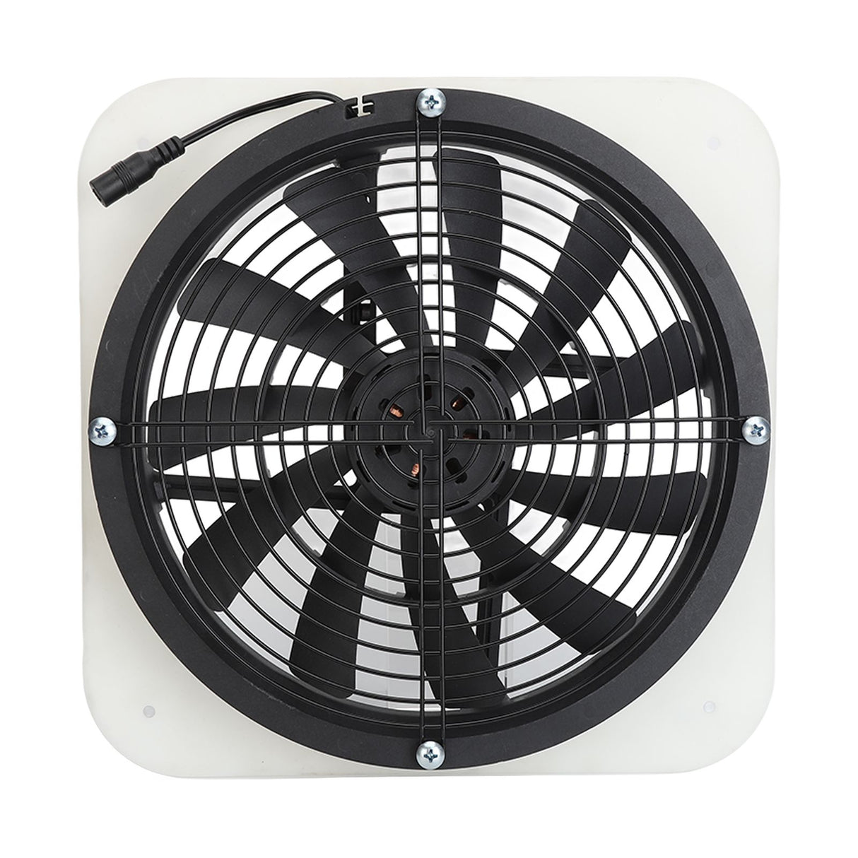 Solar Panel Fan Kit Solar Exhaust Fan 100W Solar Powered Panel with 10inch Round Fan for Greenhouse Shed Chicken Coop White