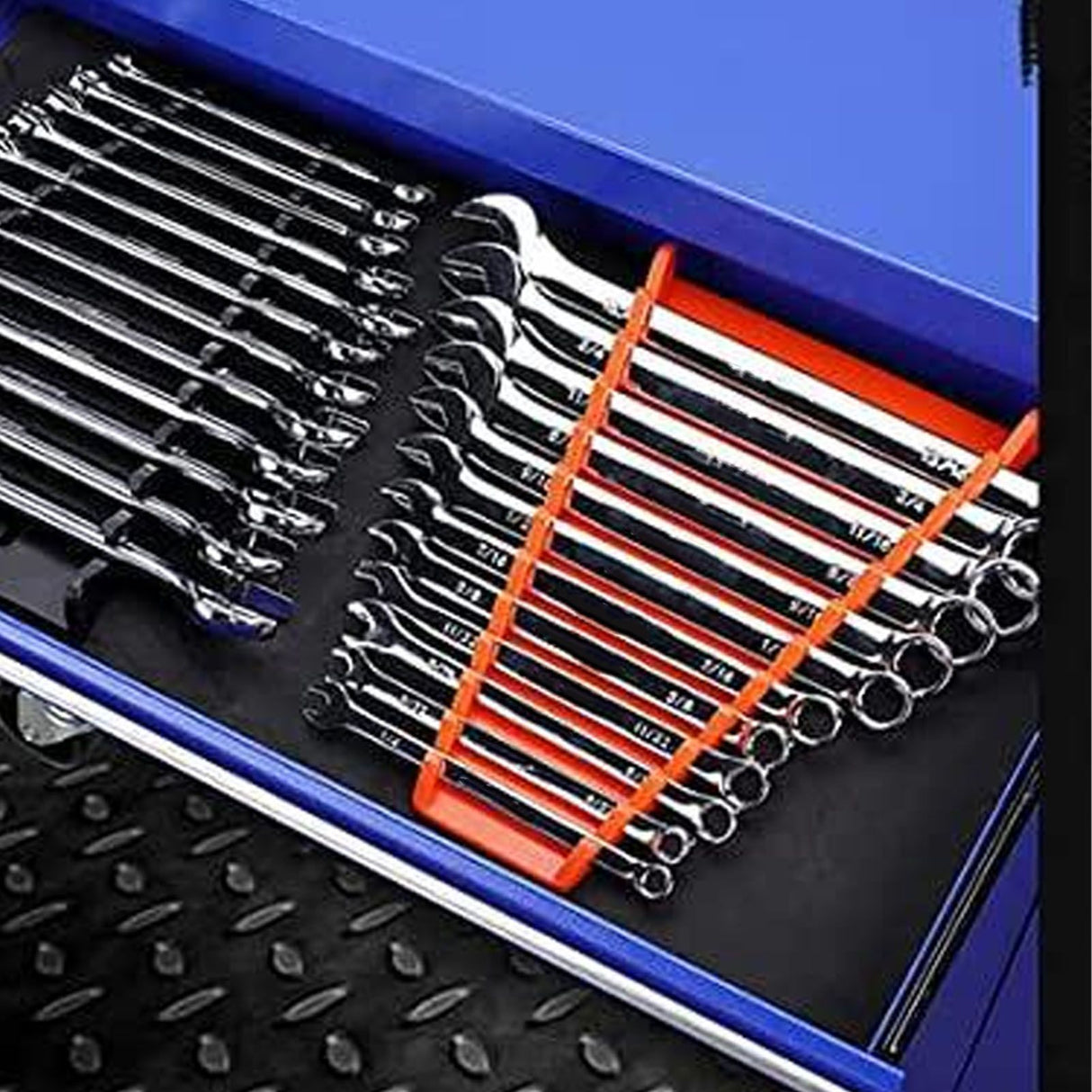 2 Packs Magnetic Wrench Organizer 12 Slots Strong ABS Space Saving Magnetic Wrench Rack for 6 to 24mm 1/4in to 1/16in
