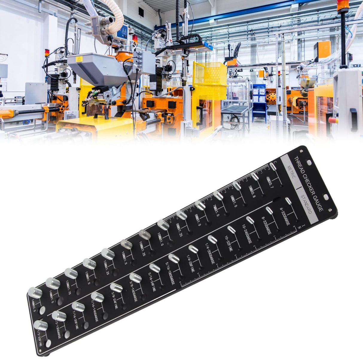 Bolt Thread Identifier with US Metric Units Highly Accurate Bolt Nut Identifier Gauge for Machinery Manufacturing Car Repairing