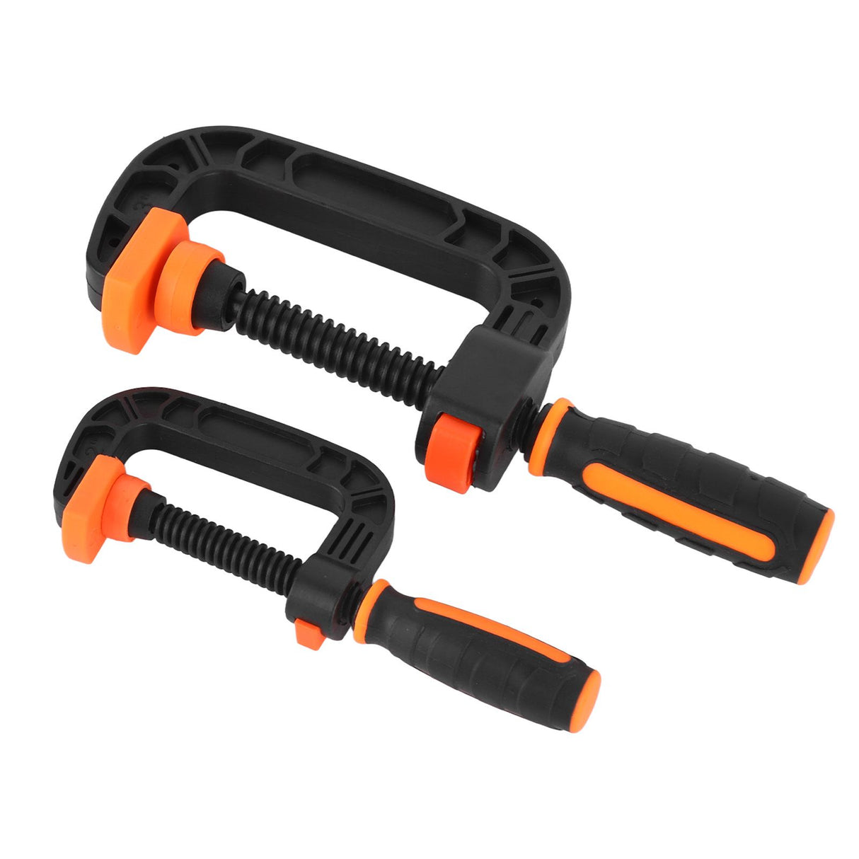 2Pcs C Clamp 2 Inch 3 Inch Adjustable Quick Release Button Slip Resistant Ergonomic for Woodworking Household Clamping Projects