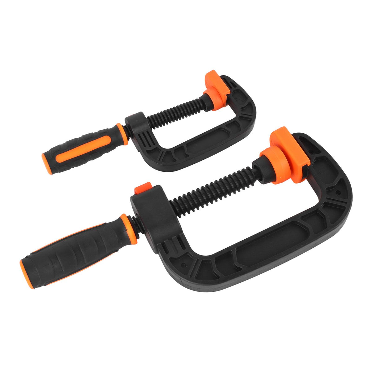 2Pcs C Clamp 2 Inch 3 Inch Adjustable Quick Release Button Slip Resistant Ergonomic for Woodworking Household Clamping Projects