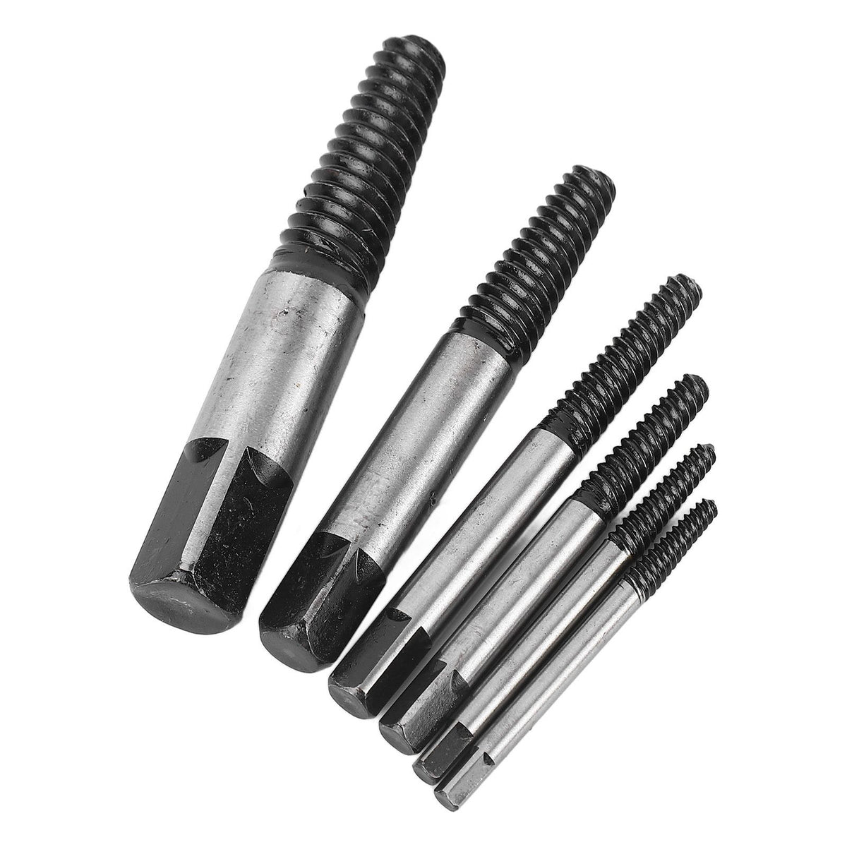 6 Pcs Damaged Screw Extractor with Yellow Storage Box Steel Stripped Bolt Remover for Home Repairs Automotive Mechanical Repairs