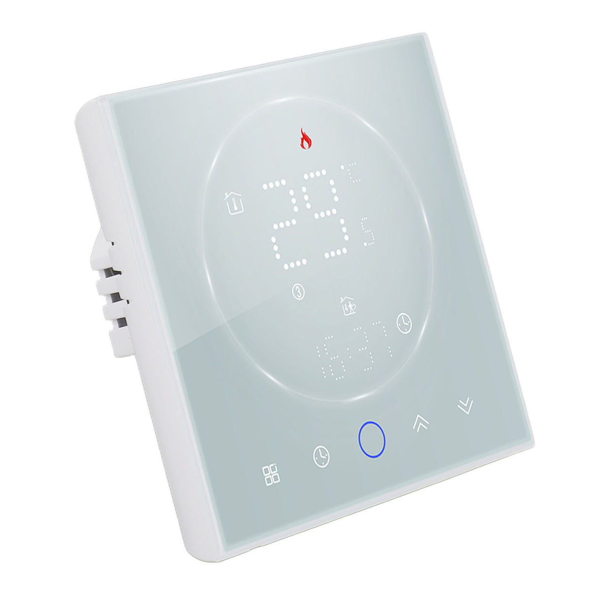 LED Smart Thermostat 7 Day Programmable Smart Wireless Home Thermostat Controller Panel for Electric Heating AC95‑240V White