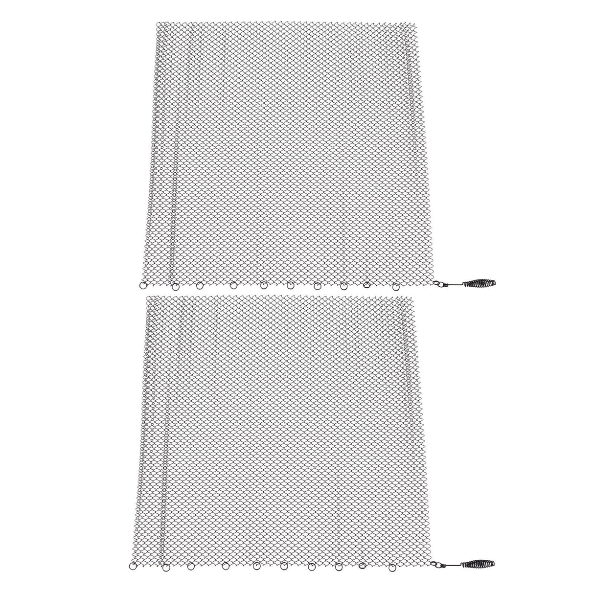 Fireplace Mesh Screen Curtain 2 Wide Panels Hanging Replacement Screens for Home Wood Burning Fireplace Black 24x20in
