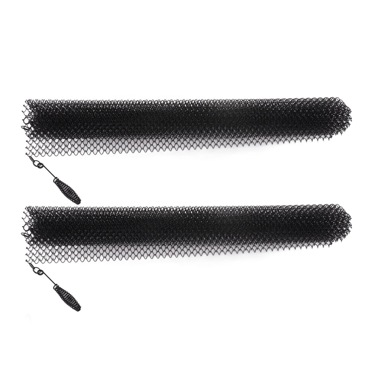 Fireplace Mesh Screen Curtain 2 Wide Panels Hanging Replacement Screens for Home Wood Burning Fireplace Black 24x20in