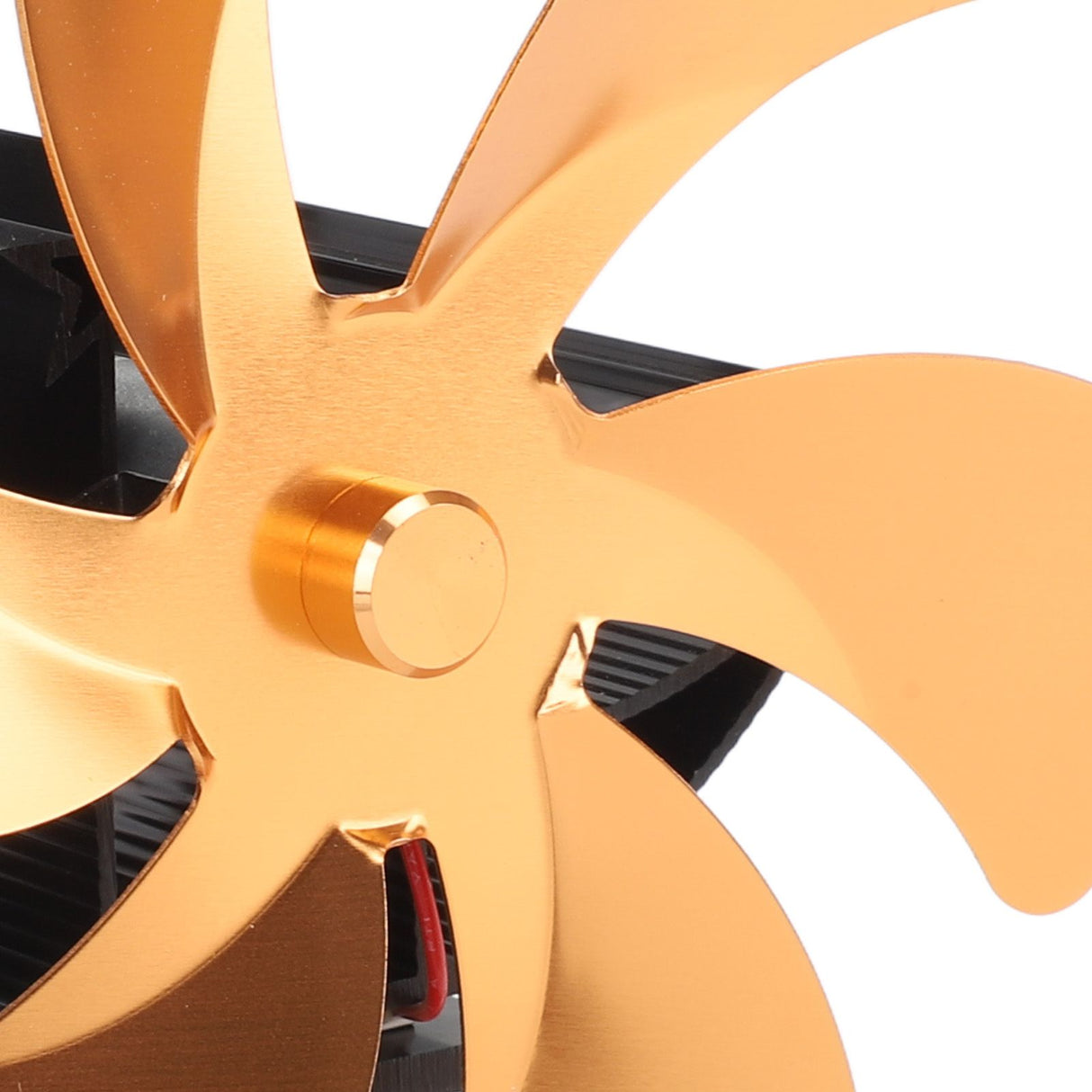 Stove Fan 6 Blades Fireplace Fan Heat Powered Fast Wind Circulation Half Moon Pattern Thermoeletric Fan for Log Burner Gold