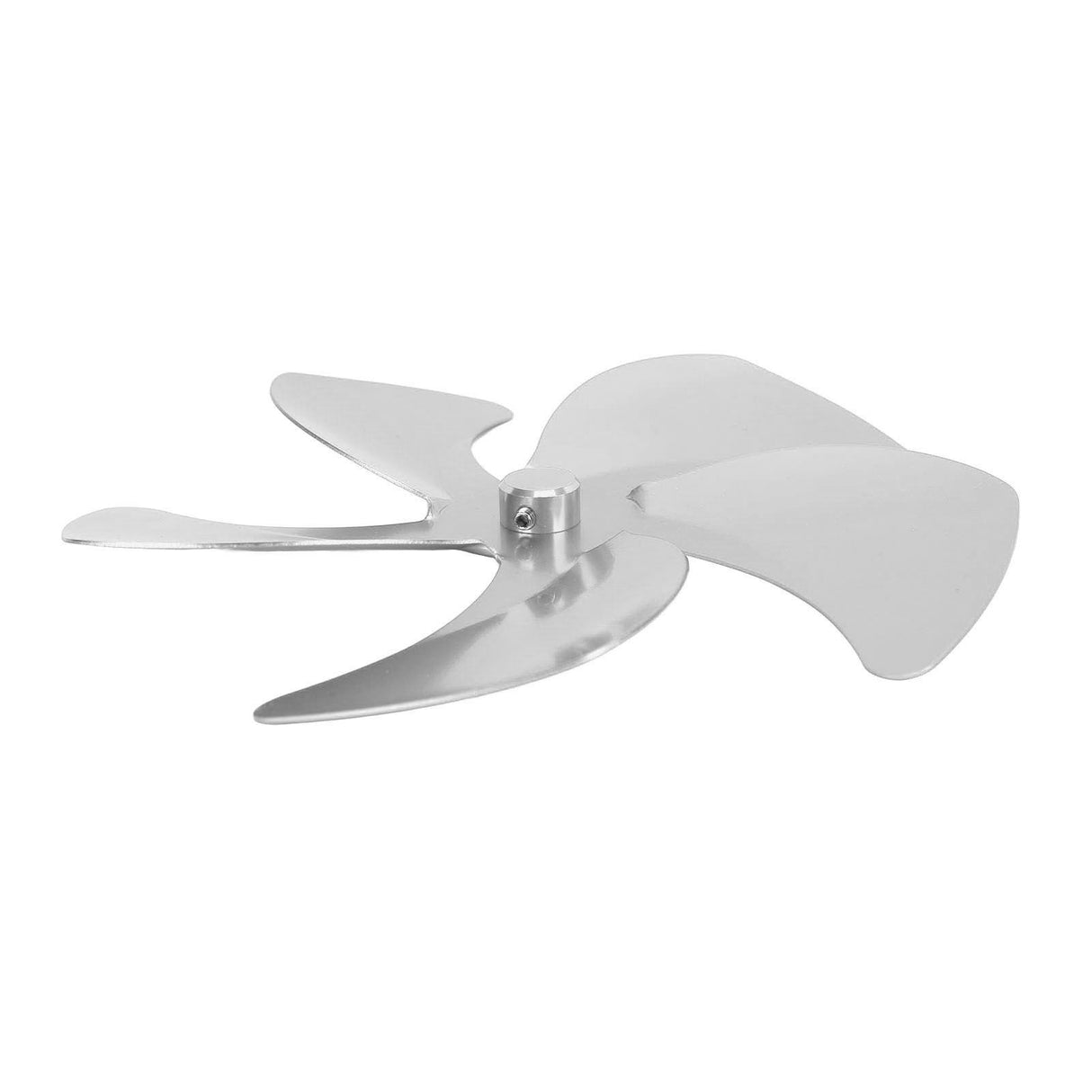 Stove Fan Blade Replacement Aluminum Alloy Enhance Warm Air Circulation Fireplace Fan 5 Blade for Stove Fan Accessories Silver