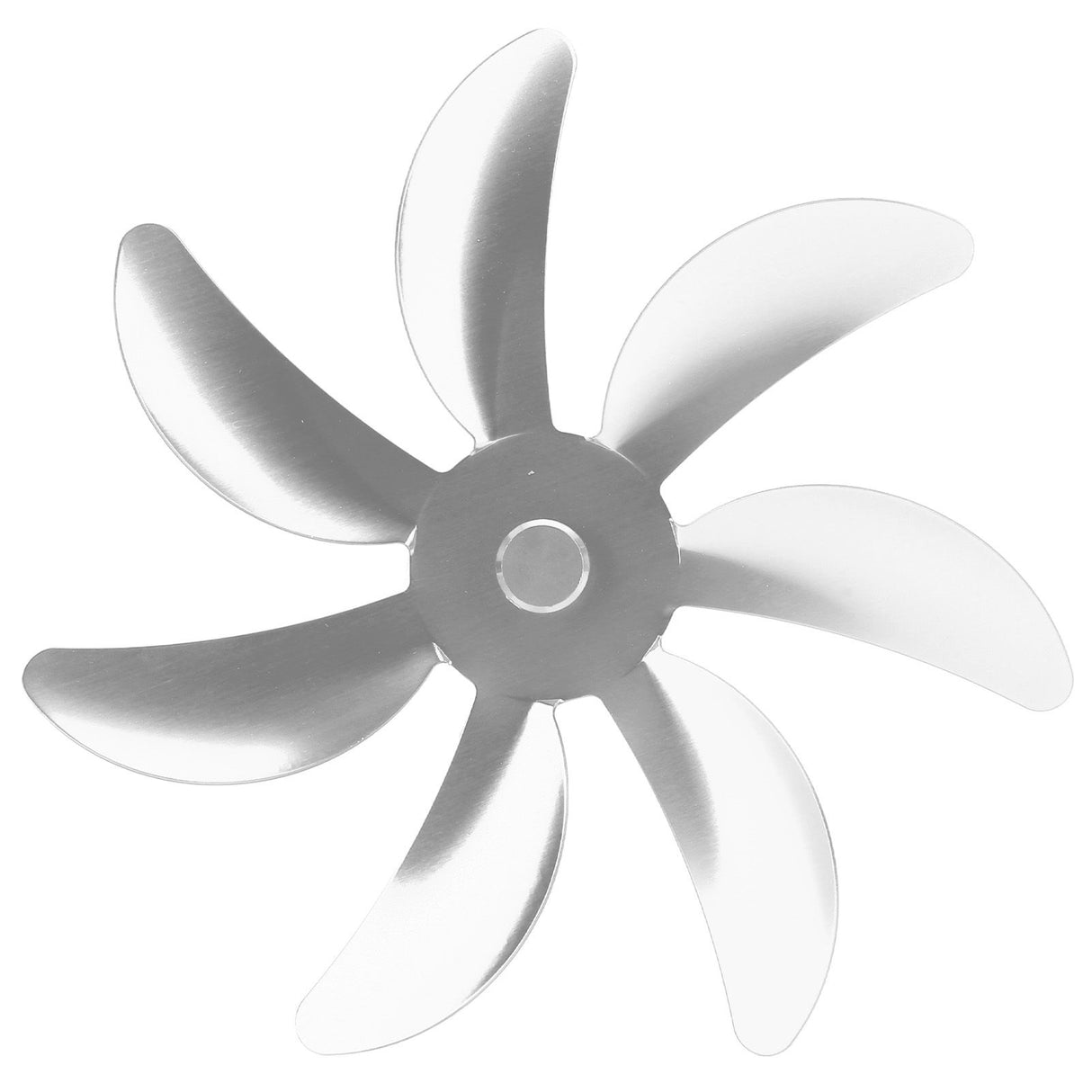 Stove Fan Aluminum Alloy Blade 7 Blades Easy Installation Universal Fireplace Fan Blade Replacement for Fireplace Fan Silver