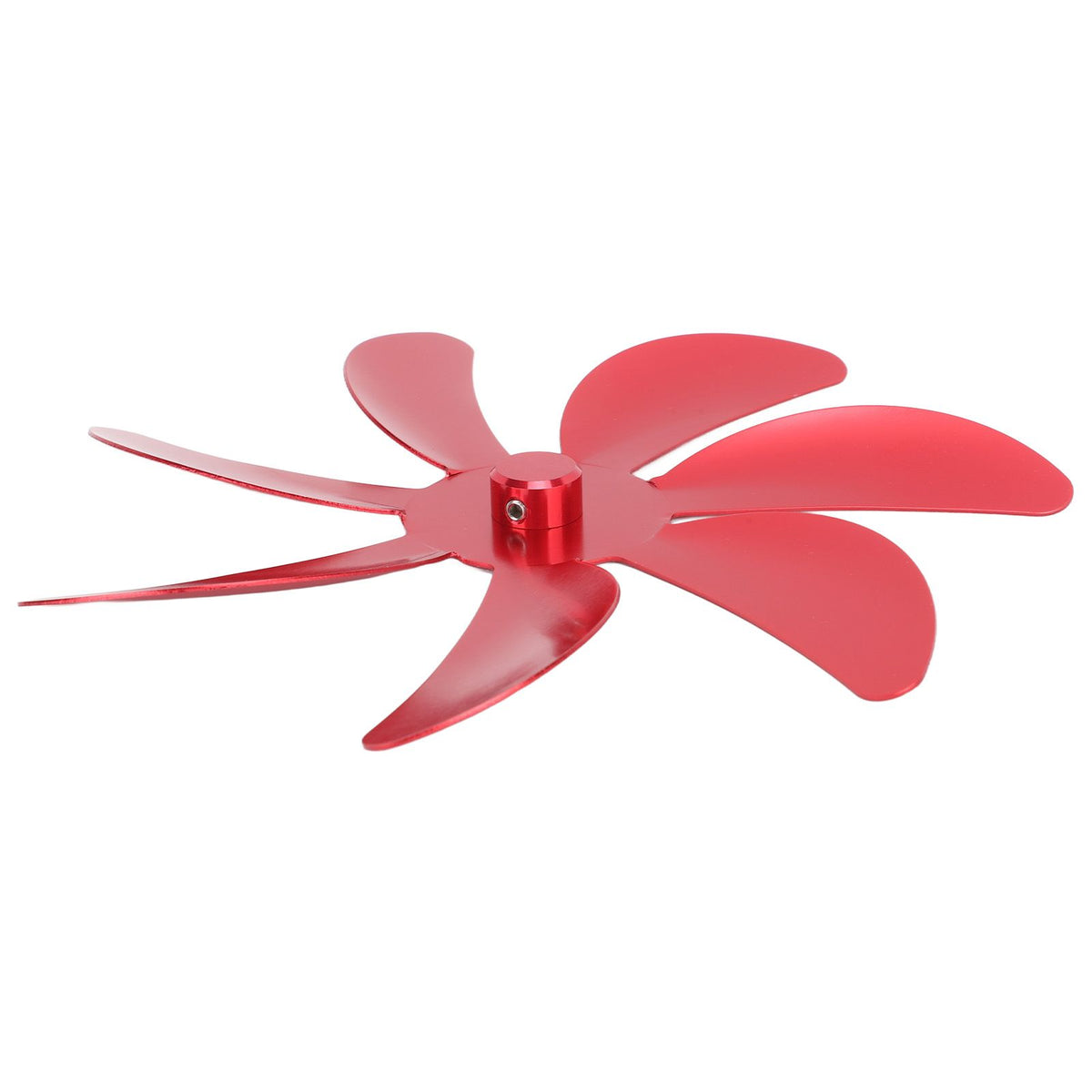 Stove Fan Aluminum Alloy Blade 7 Blades Easy Installation Universal Fireplace Fan Blade Replacement for Fireplace Fan Red