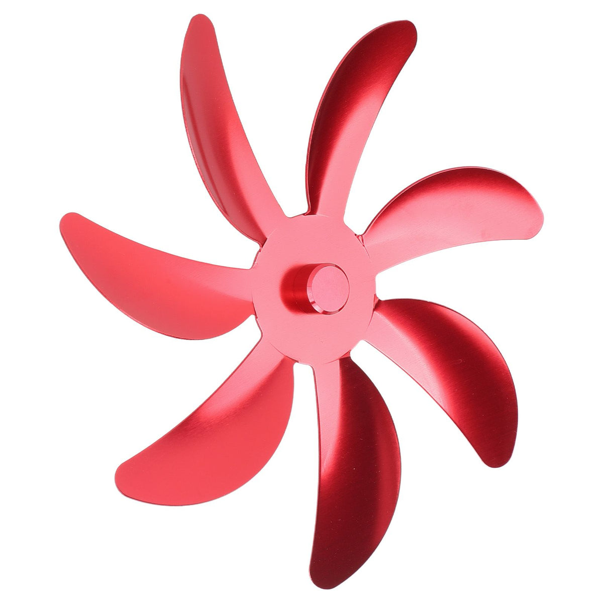 Stove Fan Aluminum Alloy Blade 7 Blades Easy Installation Universal Fireplace Fan Blade Replacement for Fireplace Fan Red