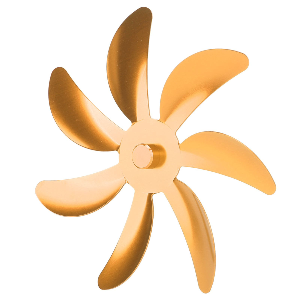 Stove Fan Aluminum Alloy Blade 7 Blades Easy Installation Universal Fireplace Fan Blade Replacement for Fireplace Fan Gold