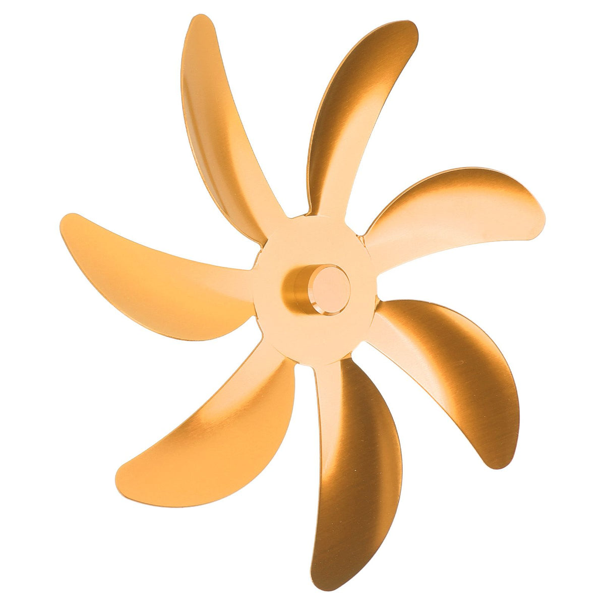 Stove Fan Aluminum Alloy Blade 7 Blades Easy Installation Universal Fireplace Fan Blade Replacement for Fireplace Fan Gold