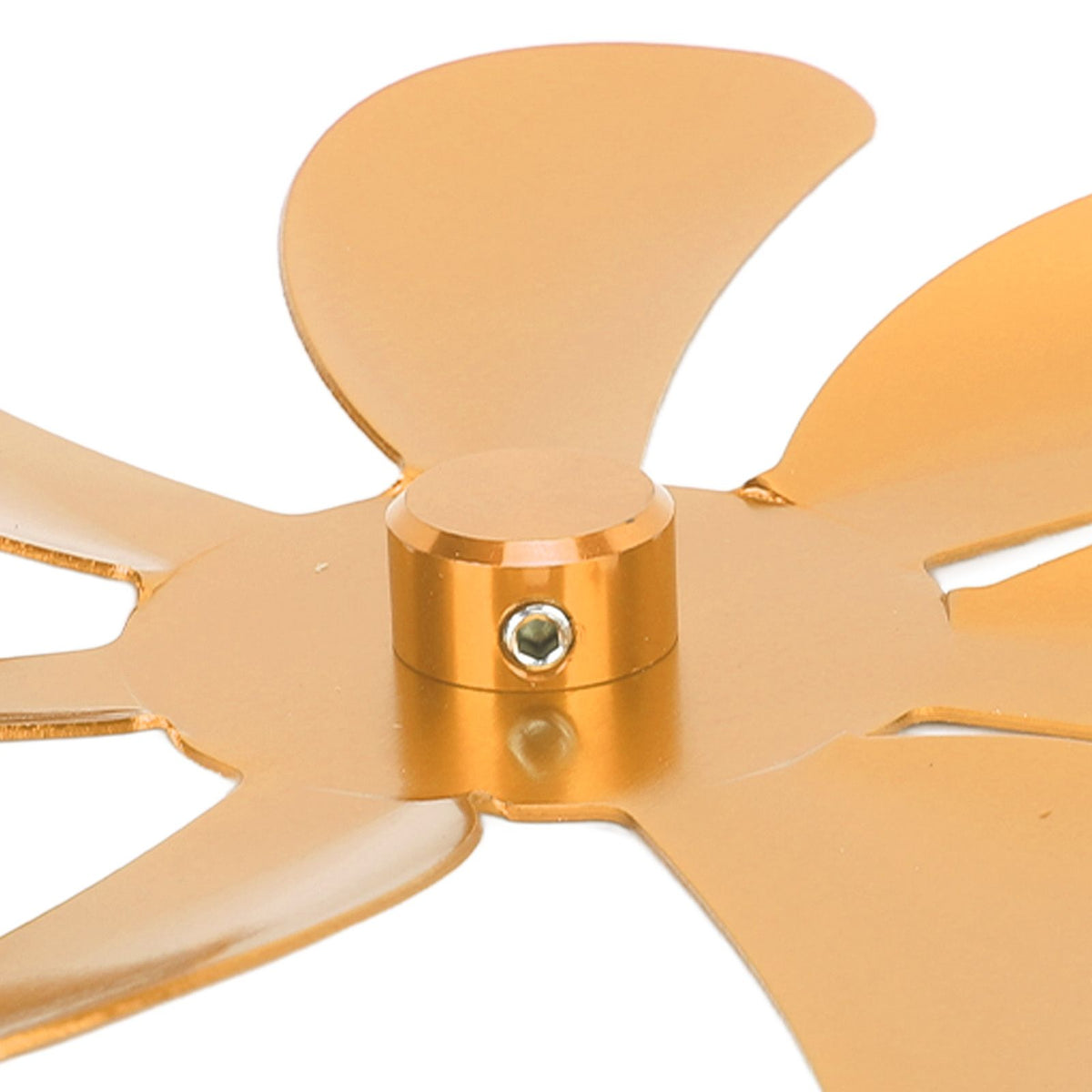 Stove Fan Aluminum Alloy Blade 7 Blades Easy Installation Universal Fireplace Fan Blade Replacement for Fireplace Fan Gold
