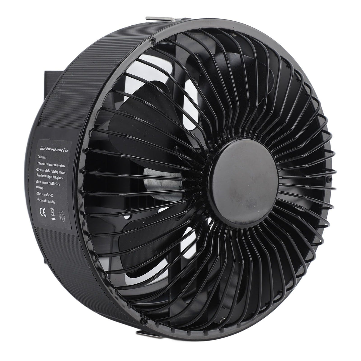 Round Fireplace Fan Heat Powered Stove Fan Aluminum Alloy Wood Burner Kerosene Stove Fan for Household Use
