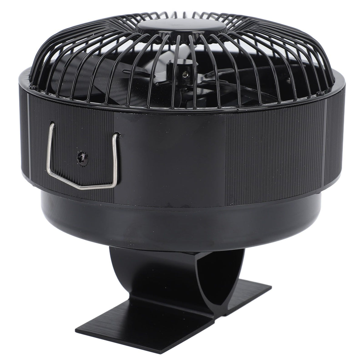 Round Fireplace Fan Heat Powered Stove Fan Aluminum Alloy Wood Burner Kerosene Stove Fan for Household Use