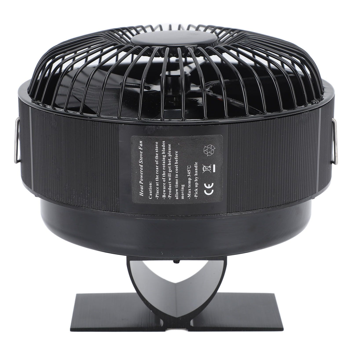 Round Fireplace Fan Heat Powered Stove Fan Aluminum Alloy Wood Burner Kerosene Stove Fan for Household Use
