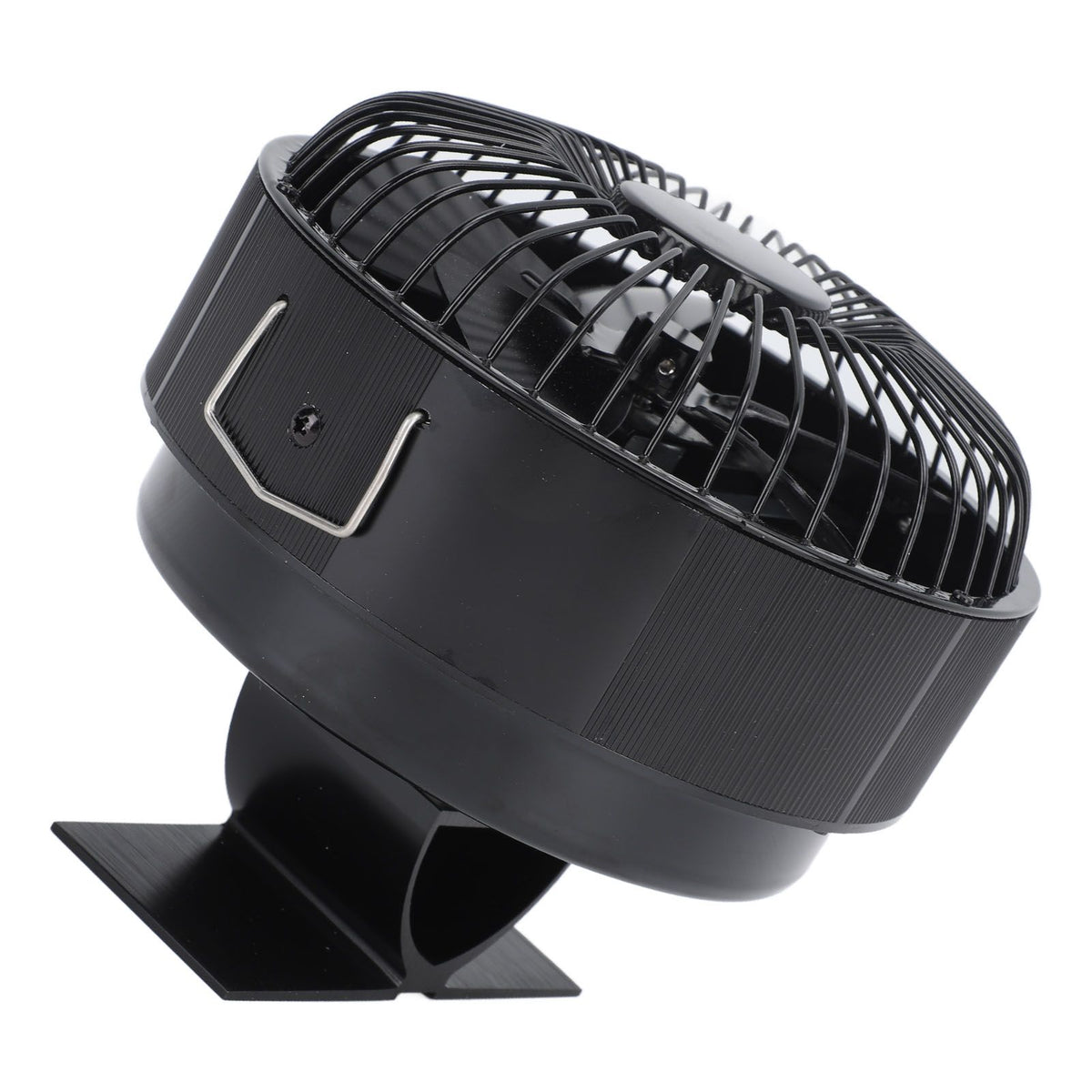Round Fireplace Fan Heat Powered Stove Fan Aluminum Alloy Wood Burner Kerosene Stove Fan for Household Use