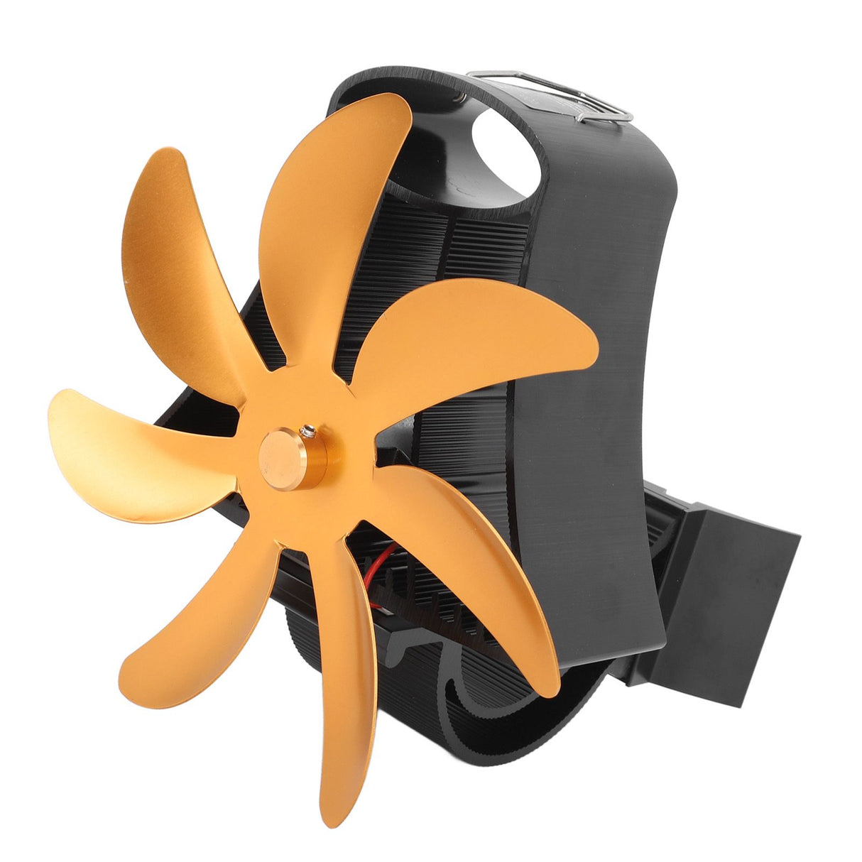 Wood Stove Fan Pipe Fireplace Fan 7 Blades Stove Fan On Chimney Silent Motors Heat Powered Wood Stove Fan Magnetic Wall Mount Gold