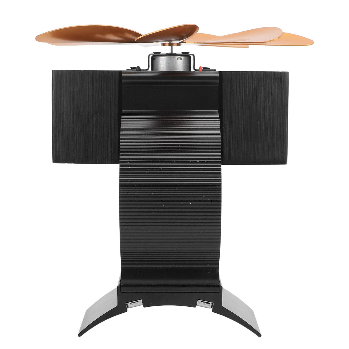 Wood Stove Fan Pipe Fireplace Fan 7 Blades Stove Fan On Chimney Silent Motors Heat Powered Wood Stove Fan Magnetic Wall Mount Gold