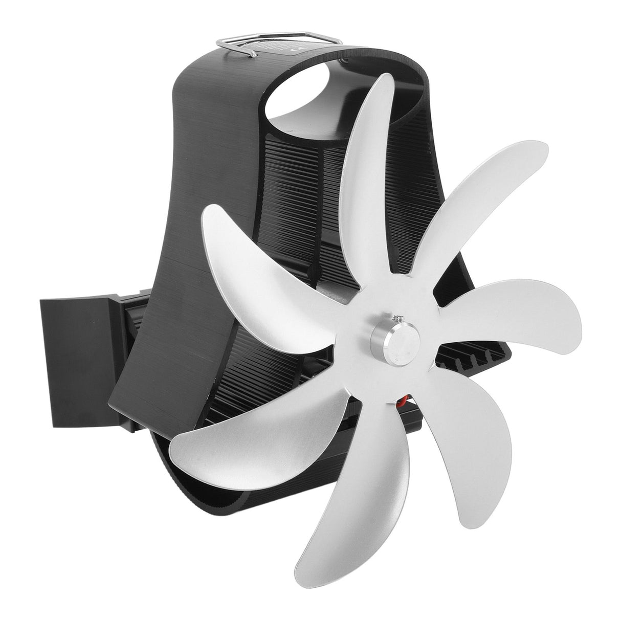 Wood Stove Fan Pipe Fireplace Fan 7 Blades Stove Fan On Chimney Silent Motors Heat Powered Wood Stove Fan Magnetic Wall Mount Silver