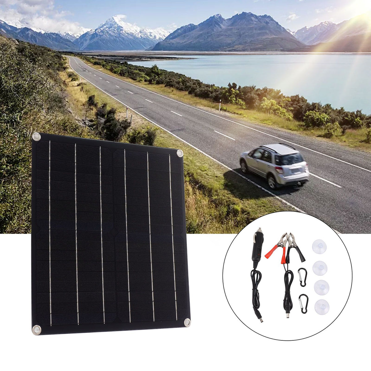 10A Smart Solar Panel Kit with Controller Battery Free Direct Drive Solar Panel Kit Monocrystalline Silicon 25W