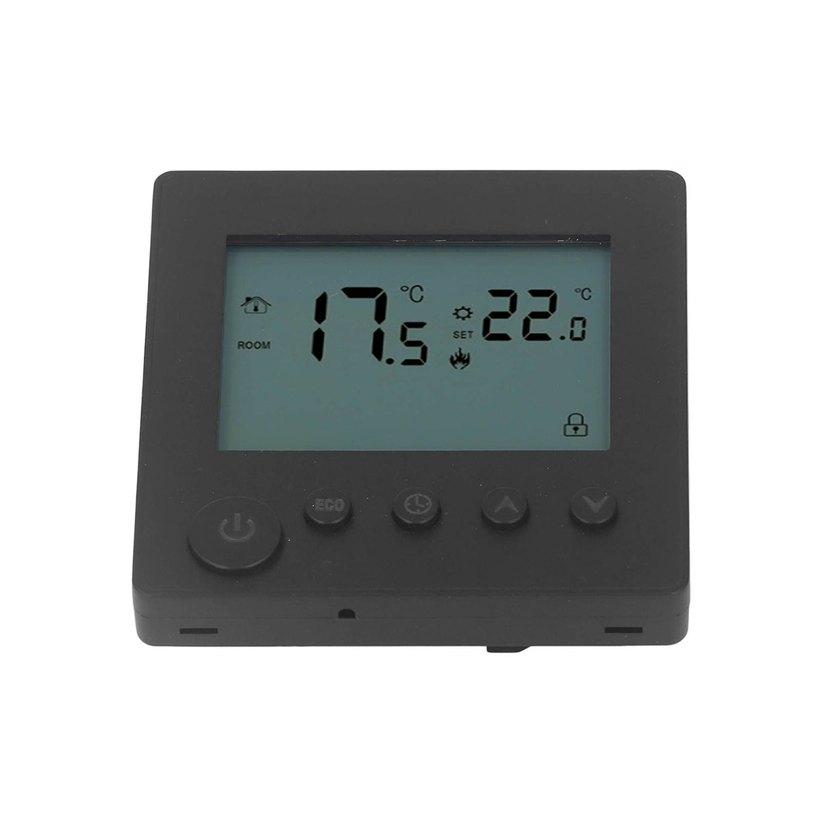 Digital Thermostat 4500W High Power Electric Floor Heating Temperature Control Thermostat for Office Mall AC 90V to 240V Black