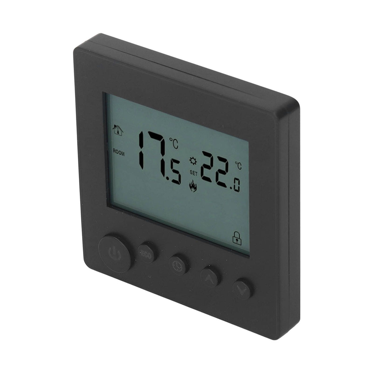 Smart Thermostat 4500W Button Control Water Heating Thermostat for Home Office Market Hotel AC90V to 240V Black