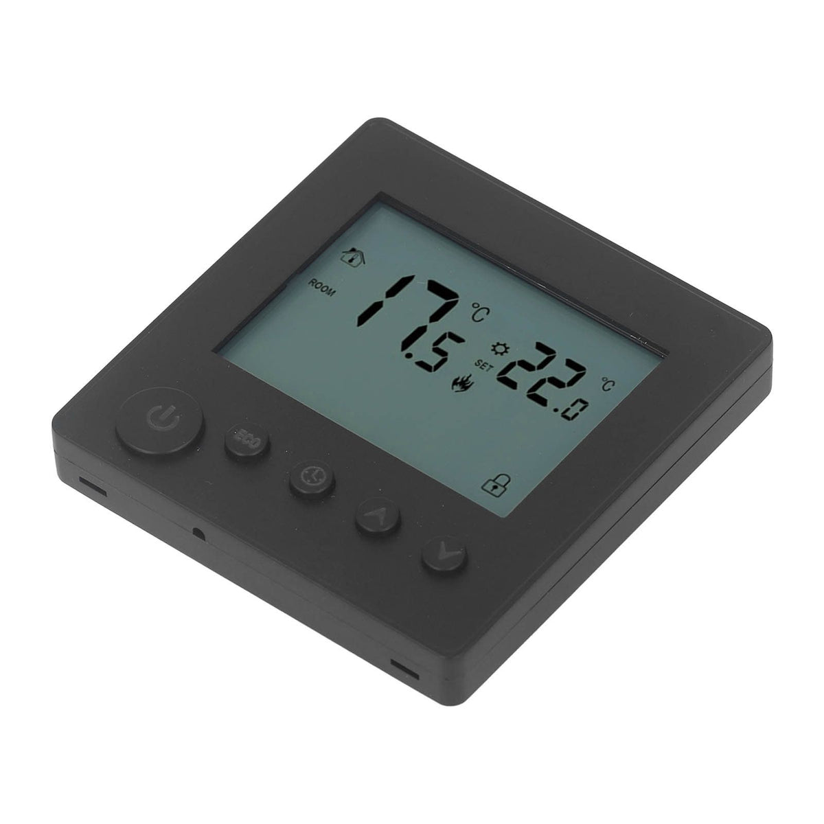 Smart Thermostat 4500W Button Control Water Heating Thermostat for Home Office Market Hotel AC90V to 240V Black