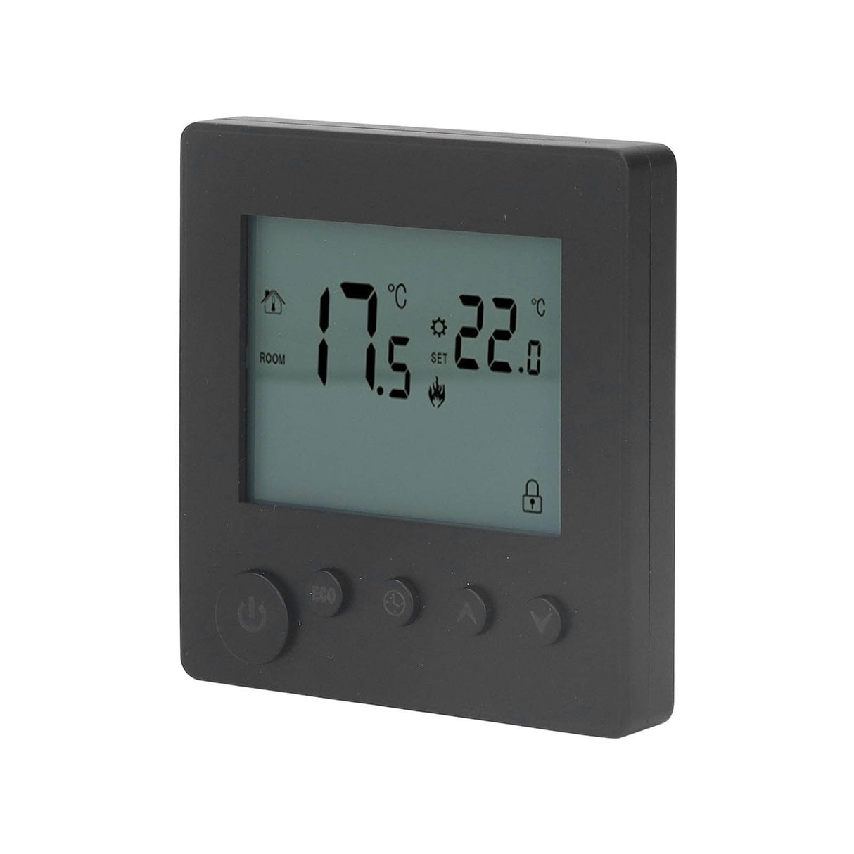 Smart Thermostat 4500W Button Control Water Heating Thermostat for Home Office Market Hotel AC90V to 240V Black