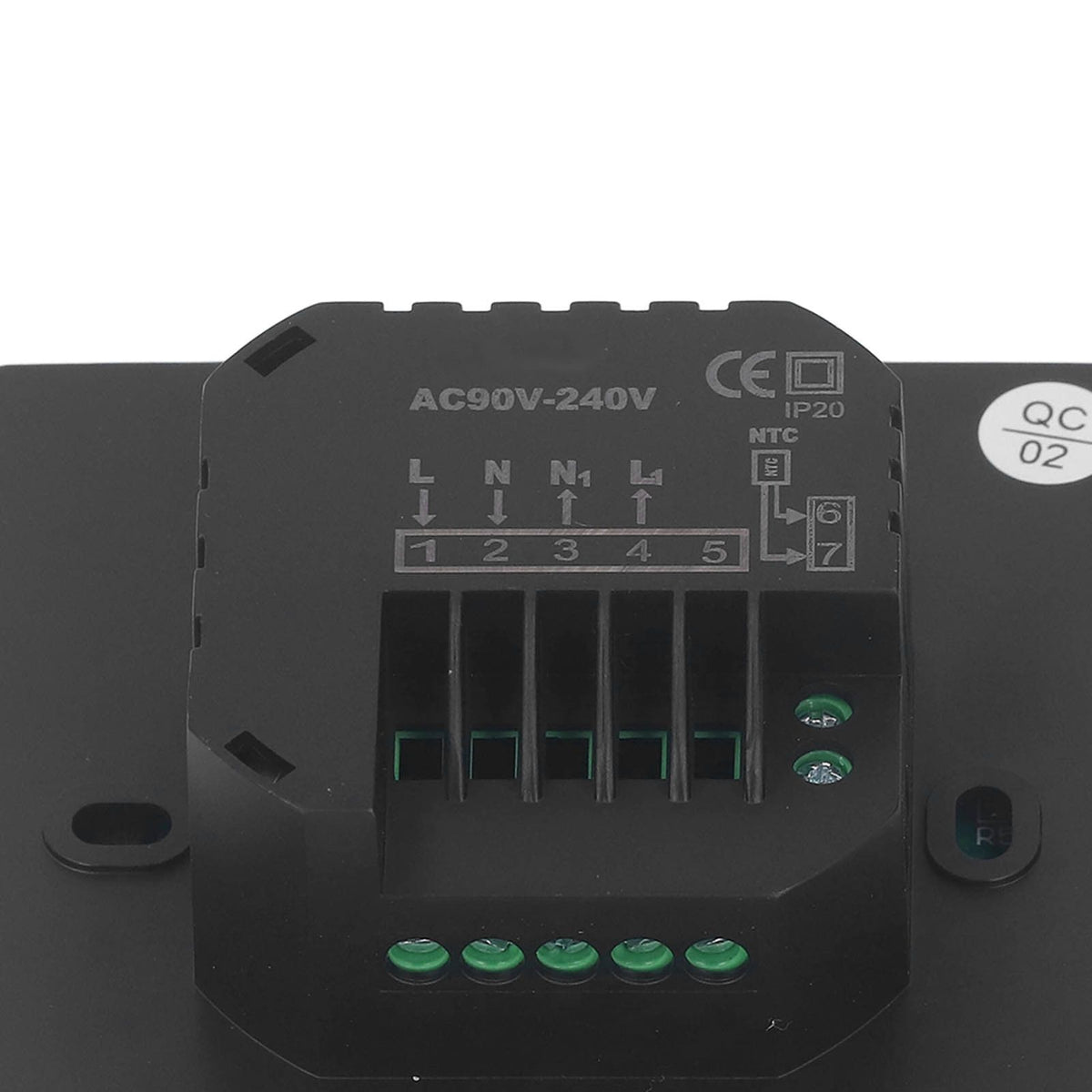 Smart Thermostat 4500W Button Control Water Heating Thermostat for Home Office Market Hotel AC90V to 240V Black