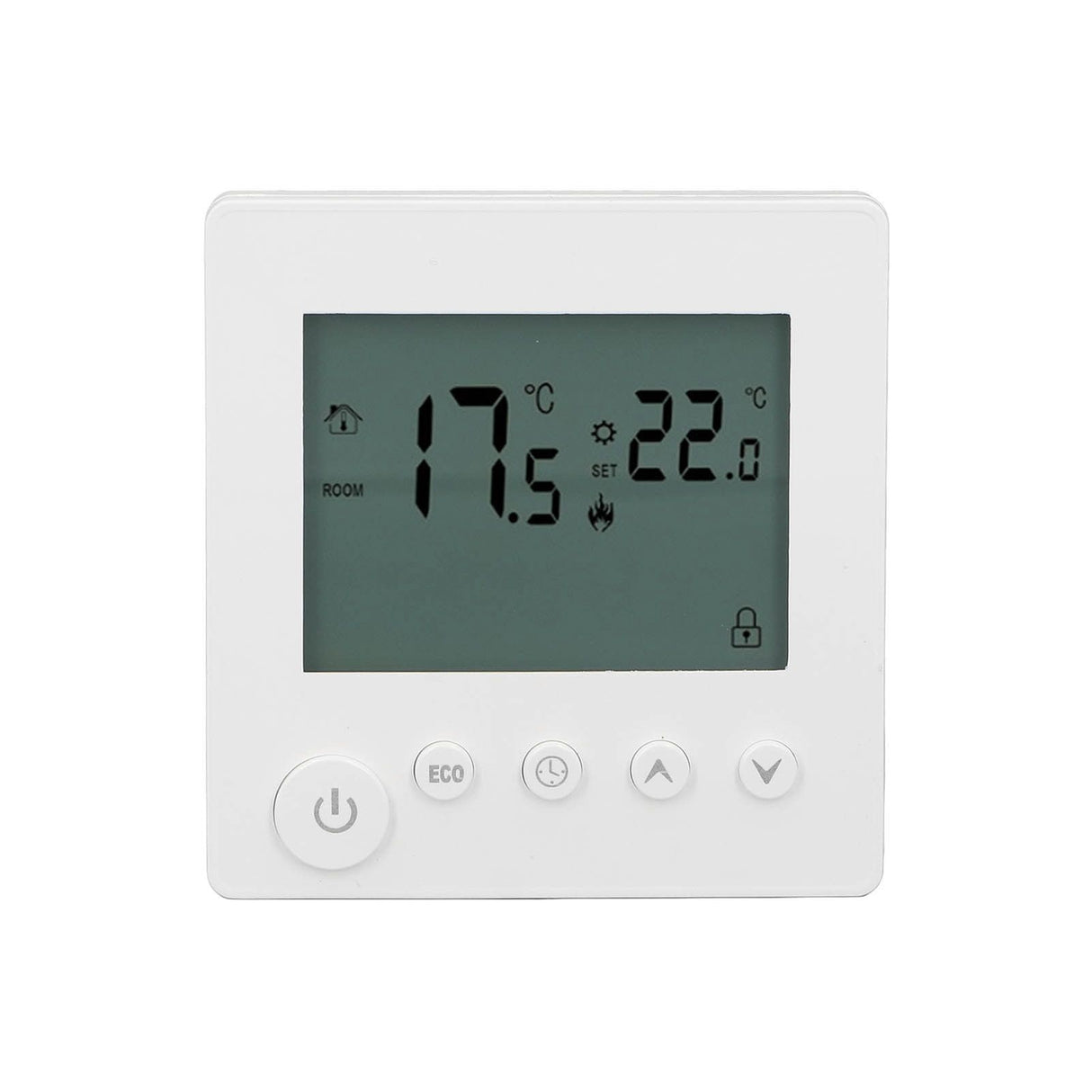 Smart Thermostat 4500W Button Control Water Heating Thermostat for Home Office Market Hotel AC90V to 240V White