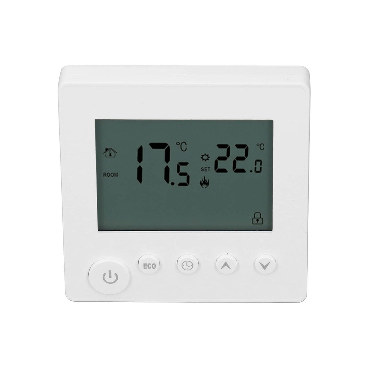 Smart Thermostat 4500W Button Control Water Heating Thermostat for Home Office Market Hotel AC90V to 240V White