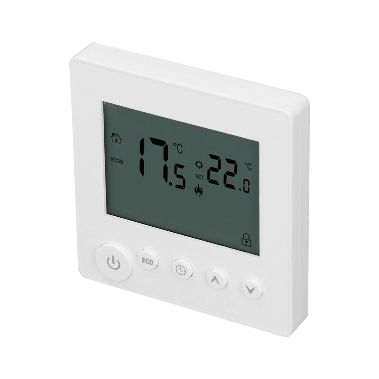 Smart Thermostat 4500W Button Control Water Heating Thermostat for Home Office Market Hotel AC90V to 240V White