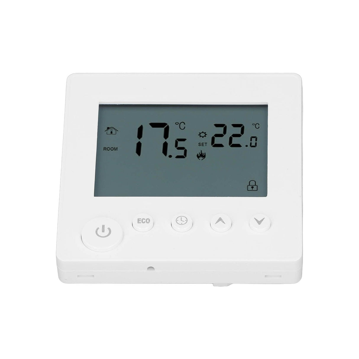 Smart Thermostat 4500W Button Control Water Heating Thermostat for Home Office Market Hotel AC90V to 240V White