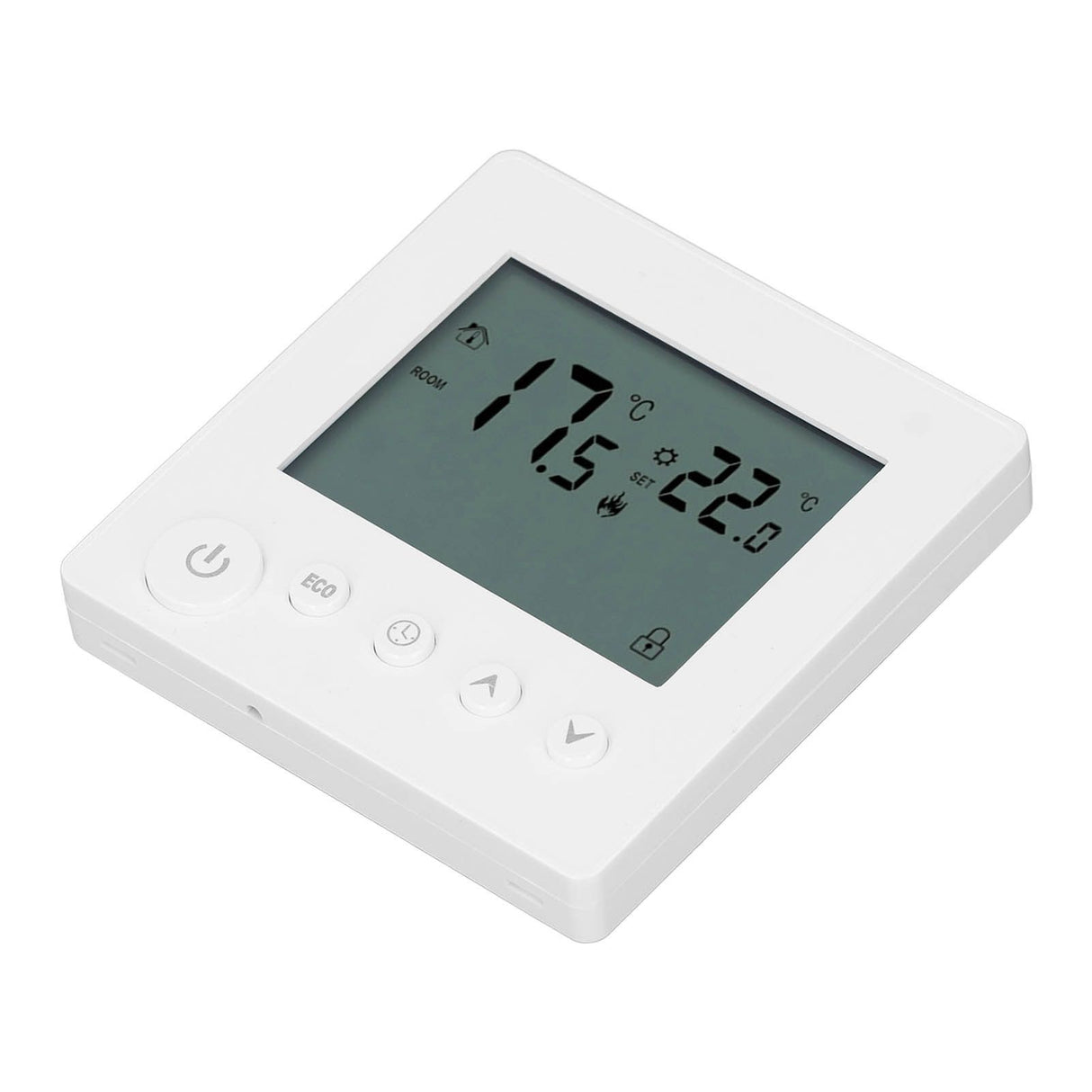 Smart Thermostat 4500W Button Control Water Heating Thermostat for Home Office Market Hotel AC90V to 240V White