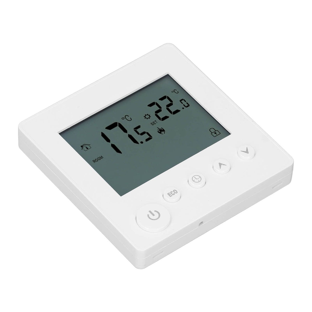 Smart Thermostat 4500W Button Control Water Heating Thermostat for Home Office Market Hotel AC90V to 240V White