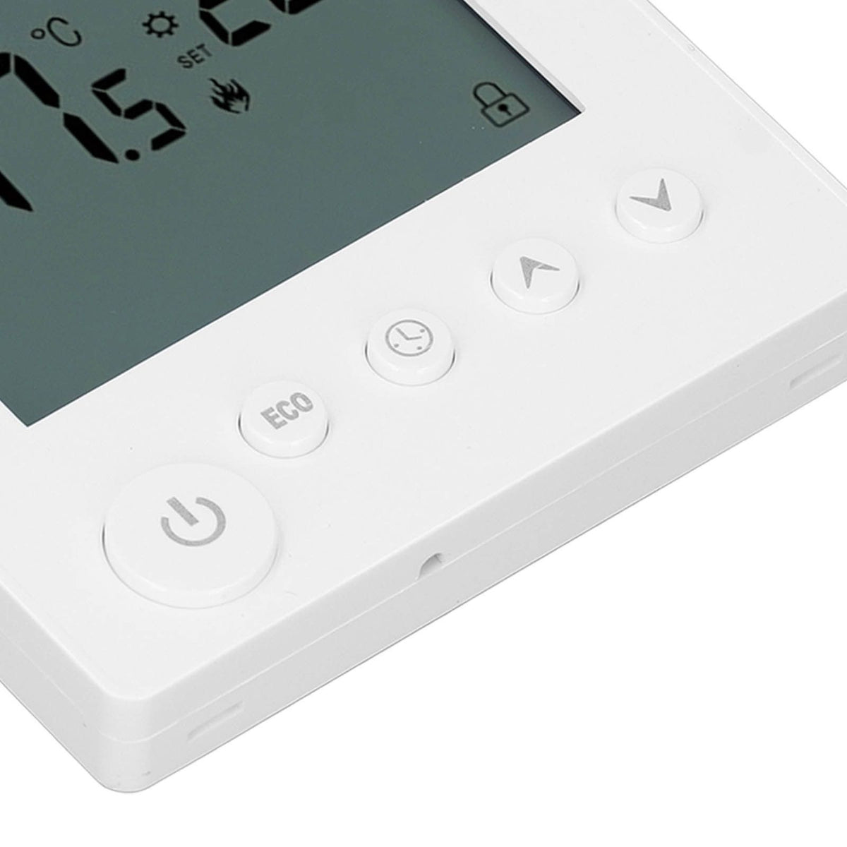 Smart Thermostat 4500W Button Control Water Heating Thermostat for Home Office Market Hotel AC90V to 240V White