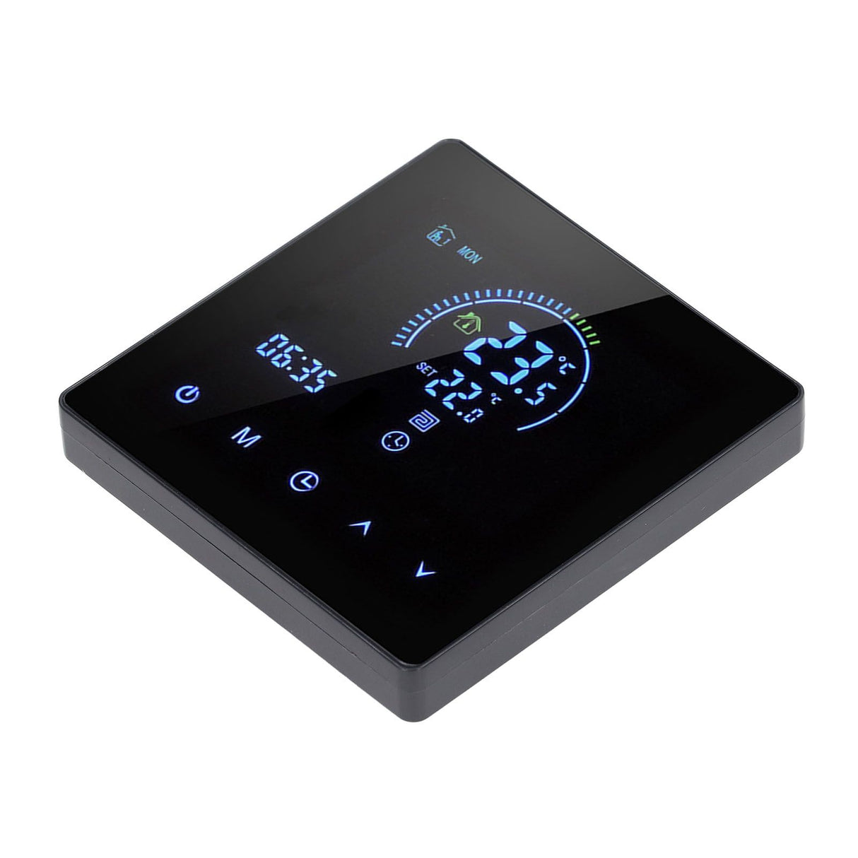 16A Digital Thermostat with LCD Display Programmable Thermostat Electric Heating Thermostat for Home Office Hotel AC 90V‑240V Black WiFi