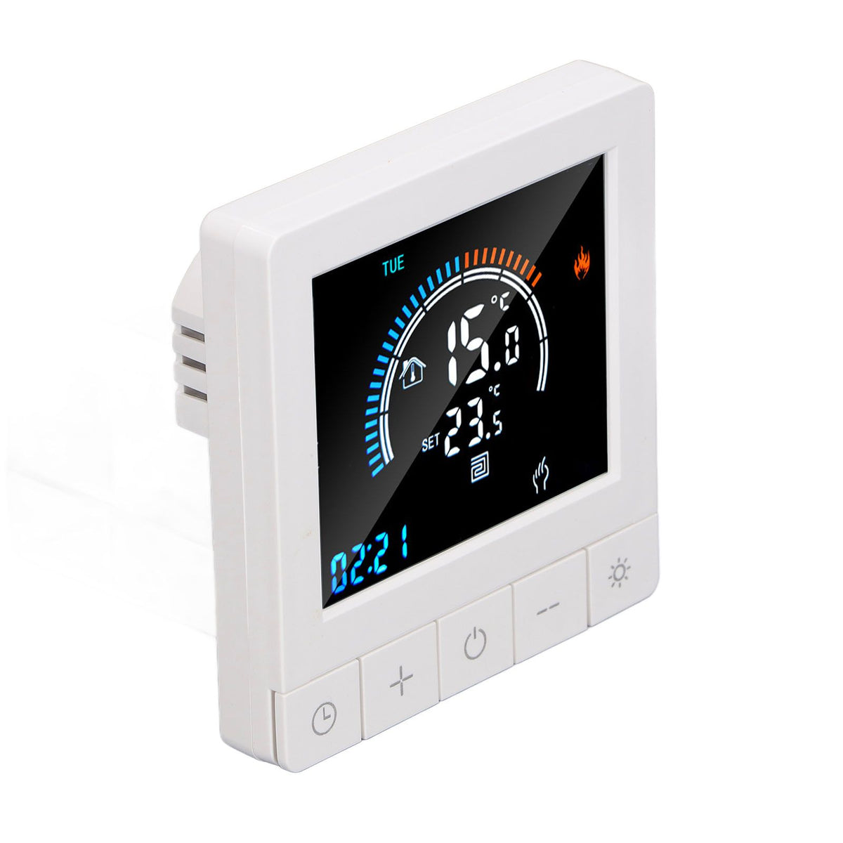 Programmable Smart Thermostat Electric Heating Smart Thermostat Digital LCD Display Temperature Controller for Home Hotels AC 90V‑240V 16A WiFi Style