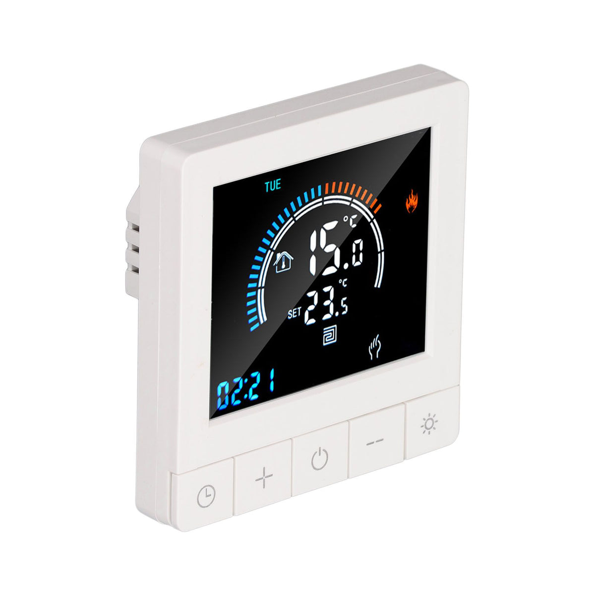 Programmable Smart Thermostat Electric Heating Smart Thermostat Digital LCD Display Temperature Controller for Home Hotels AC 90V‑240V 16A Regular Style