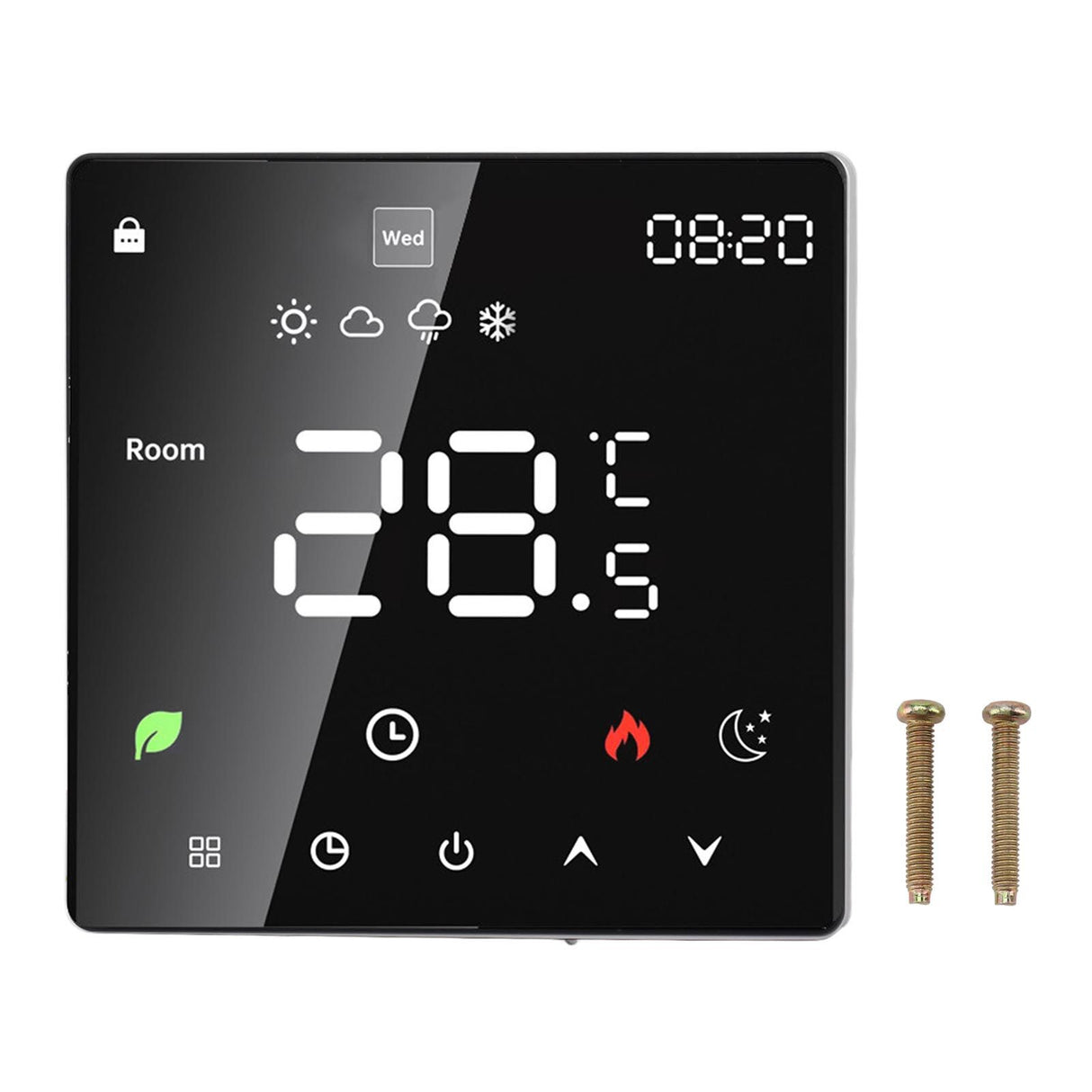 3A Digital Thermostat with LCD Display Smart Programmable Thermostat with Touchscreen Hydronic Boiler Thermostat AC 90V‑240V WiFi