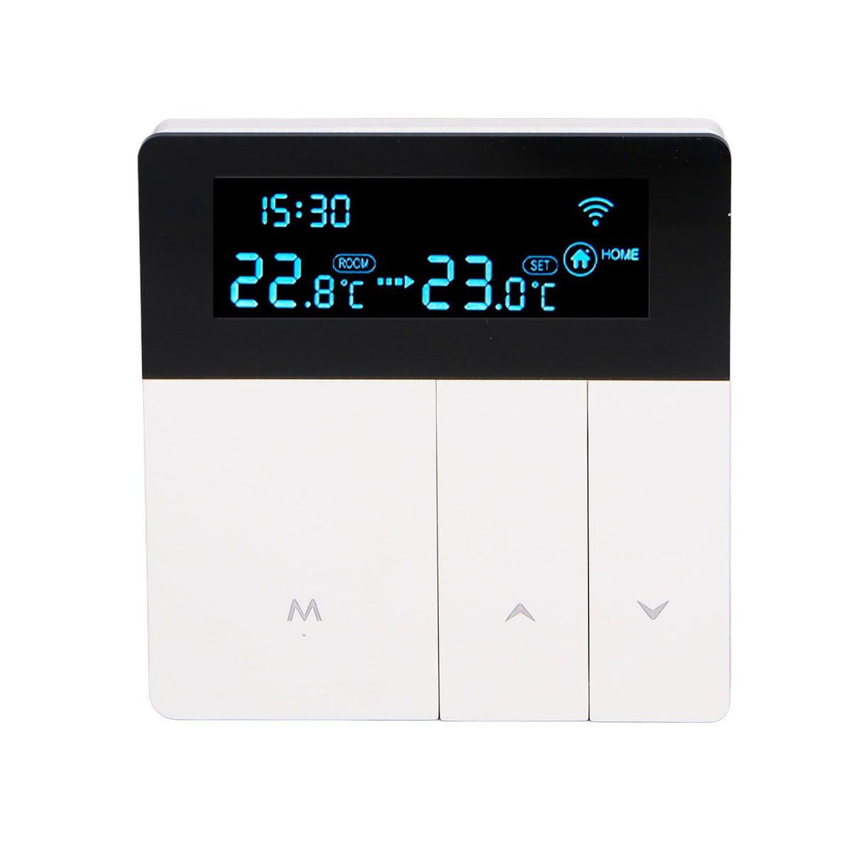 3A Smart Thermostat LCD Color Screen High Accuracy Programmable Thermostat Water Heating Boiler Heating for Home Shopping Mall AC90‑240V White Without WiFi