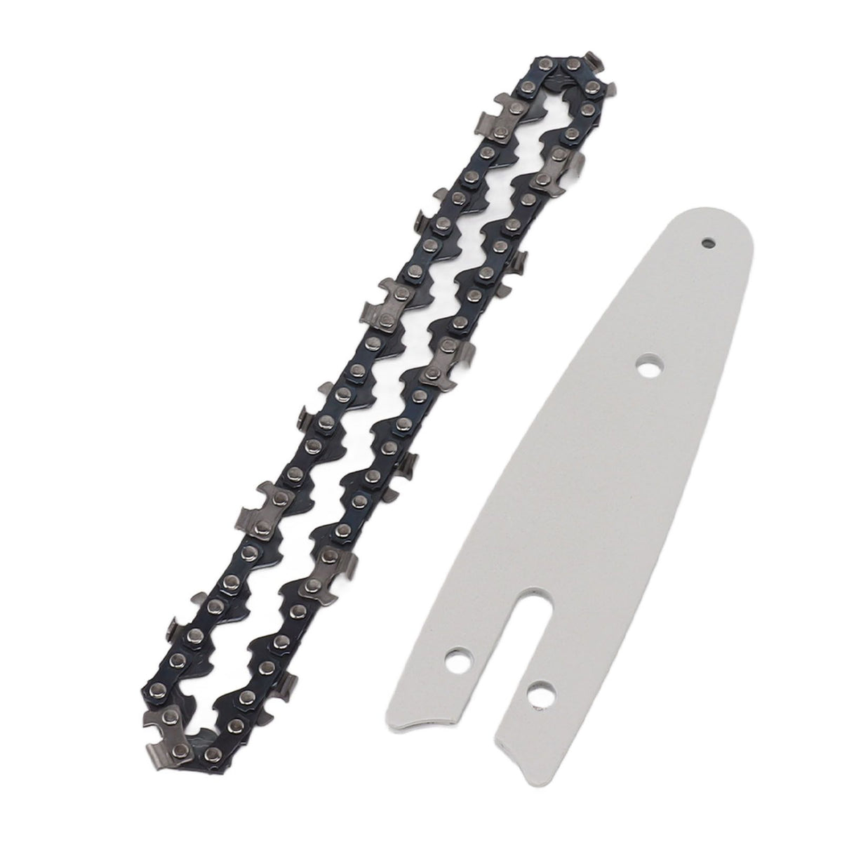 Mini Chain Guide Bar Combo Manganese Steel Faster Speed High Hardness Smooth Cutting Chainsaw Chain Guide Bar Replacement 4inch with 1/4 28 Links Chain