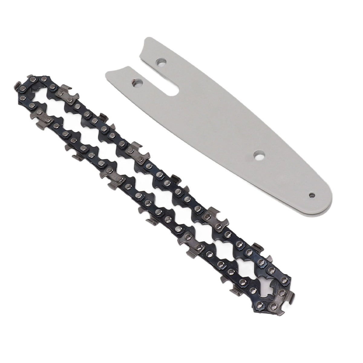 Mini Chain Guide Bar Combo Manganese Steel Faster Speed High Hardness Smooth Cutting Chainsaw Chain Guide Bar Replacement 4inch with 1/4 28 Links Chain