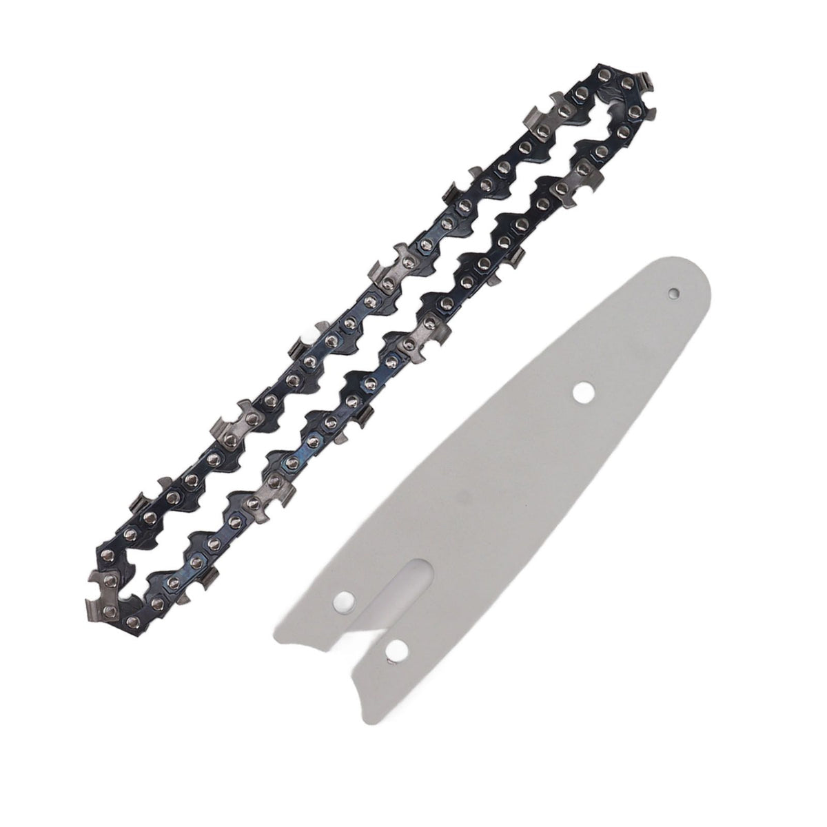 Mini Chain Guide Bar Combo Manganese Steel Faster Speed High Hardness Smooth Cutting Chainsaw Chain Guide Bar Replacement 4inch with 1/4 28 Links Chain