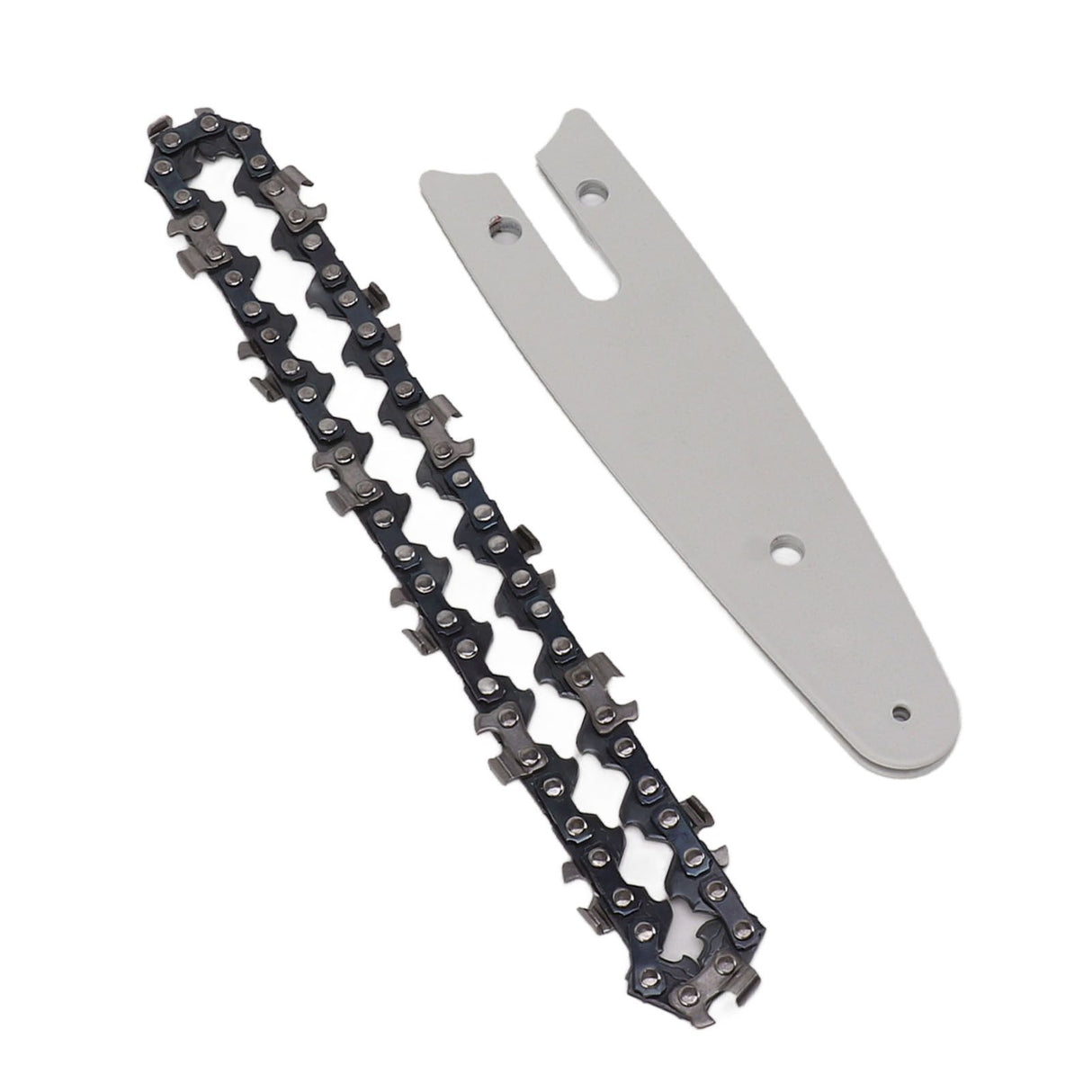 Mini Chain Guide Bar Combo Manganese Steel Faster Speed High Hardness Smooth Cutting Chainsaw Chain Guide Bar Replacement 4inch with 1/4 28 Links Chain