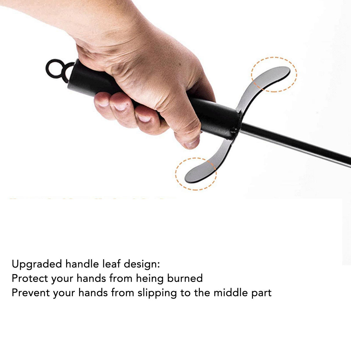 40in Fire Poker Fireplace Poker Rustproof Solid Steel Fire Pit Poker for Fireplace Camping Wood Stove Indoor Outdoor