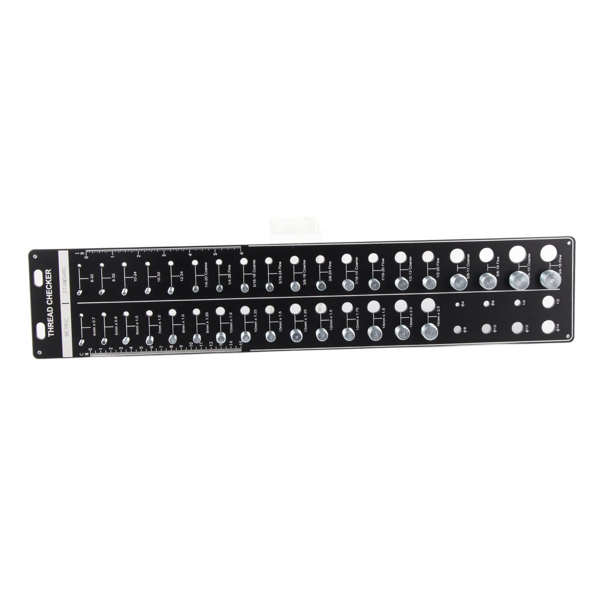 Bolt and Nut Identifier Gauge 10B21 Carbon Steel High Accuracy Nut and Bolt Thread Checker for Detecting Fixed Bolts Black 51x10cm