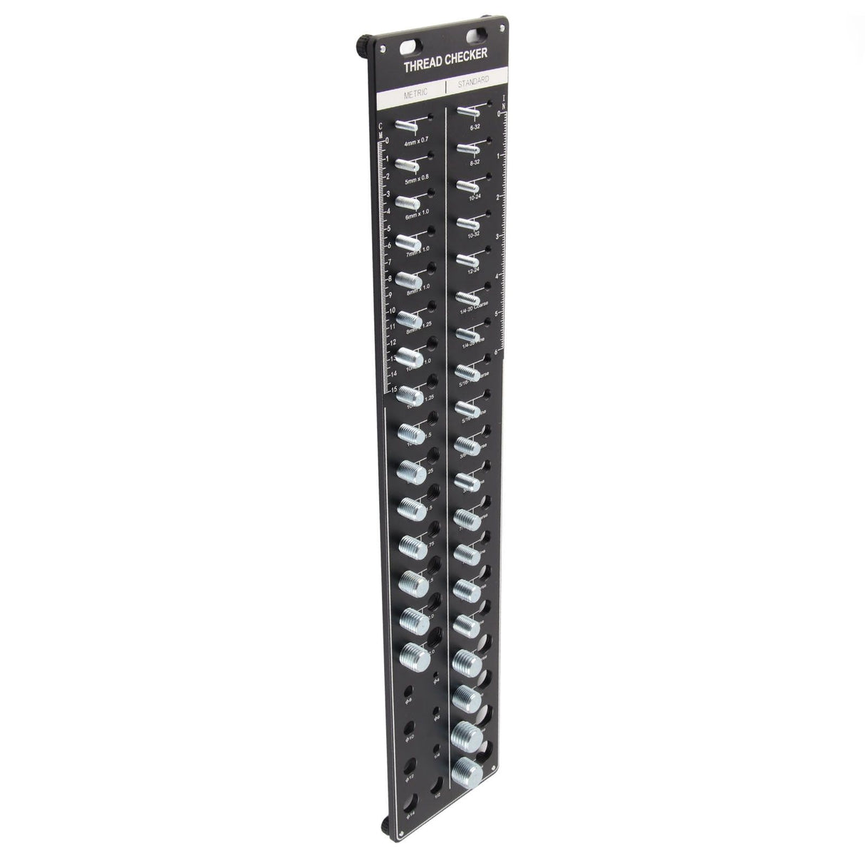 Bolt and Nut Identifier Gauge 10B21 Carbon Steel High Accuracy Nut and Bolt Thread Checker for Detecting Fixed Bolts Black 51x10cm